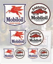 Collectibles 10" x 10" Mobil Oil Mobiloil Shield Gas Decal Lubester Oil Pump Can Restoration ...