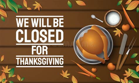 Thanksgiving Day Background Design. Closed on Thanksgiving Day. Vector ...