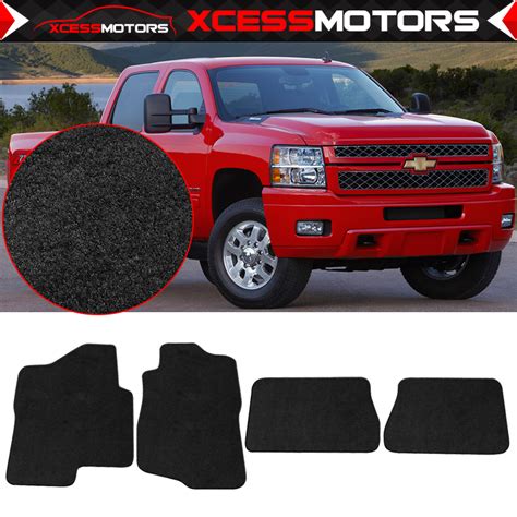 Fits 07-13 Chevy Silverado Sierra Tahoe Yukon Black Floor Mats Carpets ...