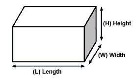 Image result for height width length | Length times width, Volume ...