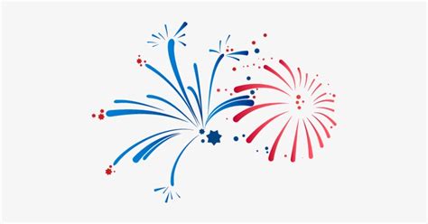 Red White And Blue Fireworks Png Download - Fireworks Transparent PNG ...