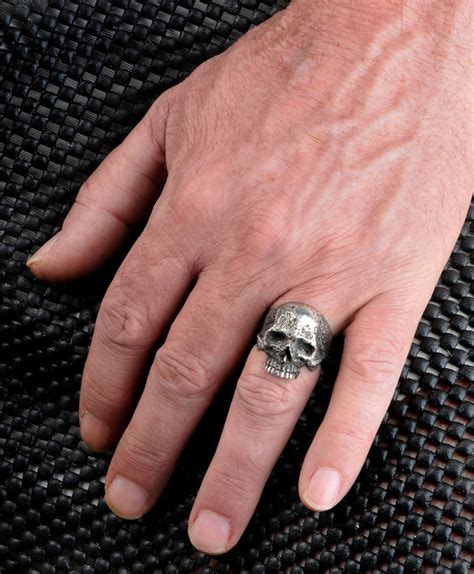 Skull Ring Silver Skull Ring Small-medium Skull Ring Mens - Etsy