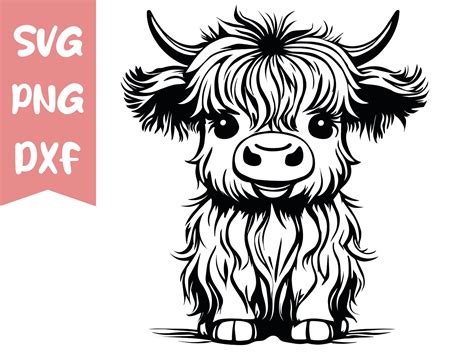 Cute Highland Cow Svg, Highland Cow Png Graphic by Lemon Chili · Creative Fabrica