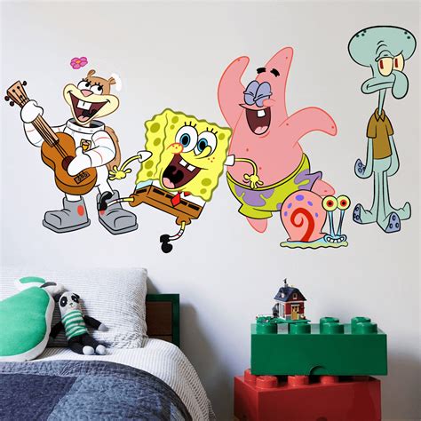 Home, Furniture & DIY Spongebob,Sticker,Kids,Wall Art,3D,Bedroom,Decal ...