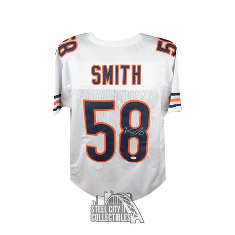 Roquan Smith Autographed Chicago Custom White Football Jersey - BAS COA | Steel City Collectibles