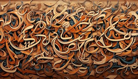 Premium Photo | Envision a piece of Middle Eastern calligraphy the ...