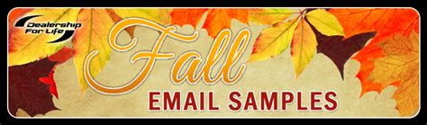 Custom Fall Email Templates | Dealership for Life