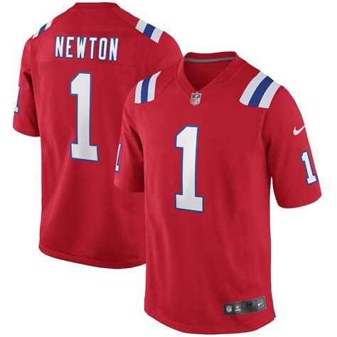 Men's Nike Cam Newton Red New England Patriots Alternate Game Jersey