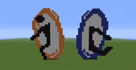 Portal 2 Logo pixel art Minecraft Project