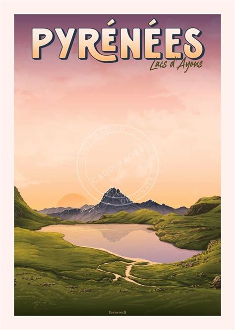 Affiche des Pyrénées, le lac d'Ayous - Pyrénées dès 20,00