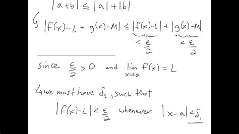 Limit Laws - Proof of Sum Law - YouTube