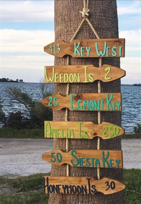 Tropical Directional Signs Personalized Beach Sign Custom | Etsy