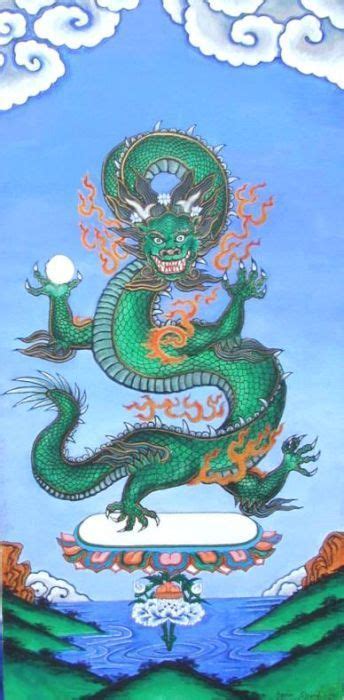 Tibetan dragon - painting | Eastern dragon, Tibetan dragon, Asian dragon