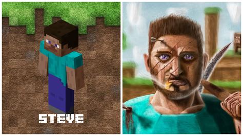 Minecraft Steve In Real Life (characters, mobs) | Зомби, Оборотни, Вампиры