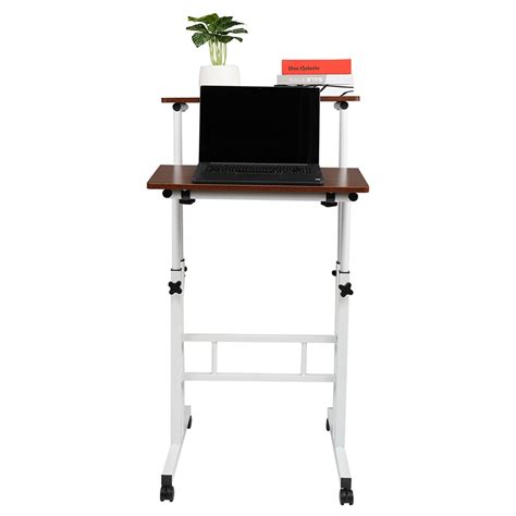 New 60 x 54 x 70cm Standing Lift Computer Desk Height Adjustable Built-in Locking Mechanism With ...