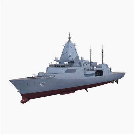 naval frigate 3d model