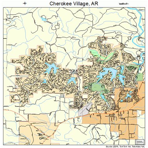 Cherokee Village Arkansas Street Map 0513472