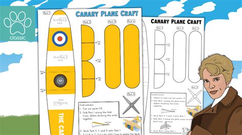 Teacher's Pet » Amelia Earhart - Canary Plane Craft Activity