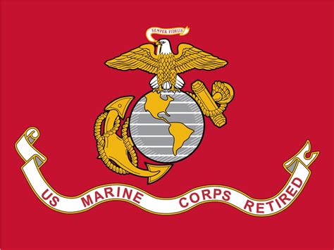 Clipart of Us Marine Corps Retired free image download