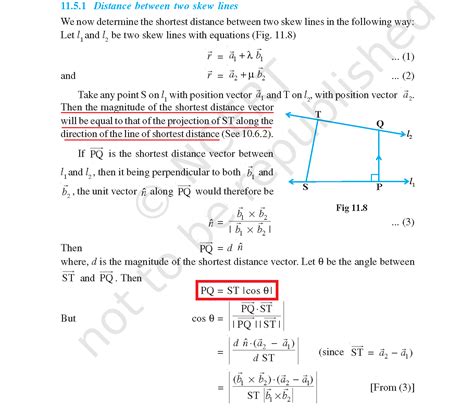 [Math] Derivation of formula for shortest distance between two skew lines. – Math Solves Everything