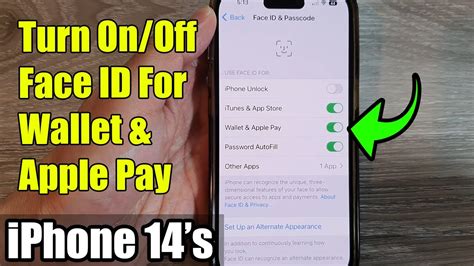 iPhone 14's/14 Pro Max: How to Turn On/Off Face ID For Wallet & Apple ...