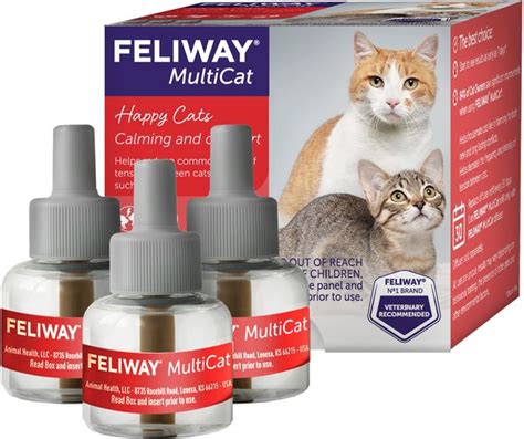 FELIWAY MultiCat Calming Diffuser Refill for Cats, 30 day, 3 count ...