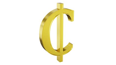 3D Cedi currency sign model - TurboSquid 1716818