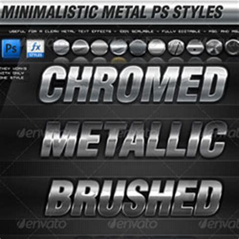 +25 Metal Chrome Effect Photoshop Styles | PSDDude