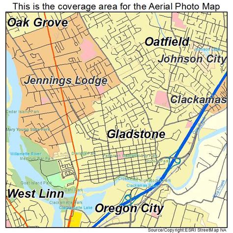 Aerial Photography Map of Gladstone, OR Oregon