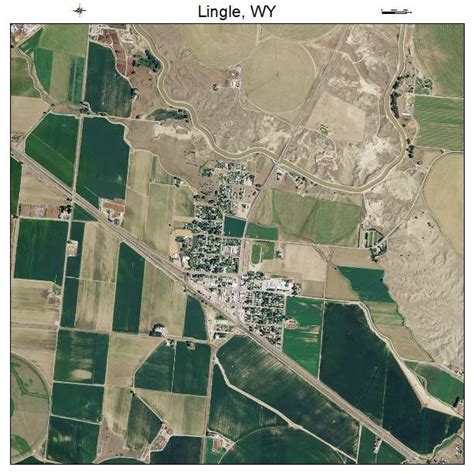 Aerial Photography Map of Lingle, WY Wyoming