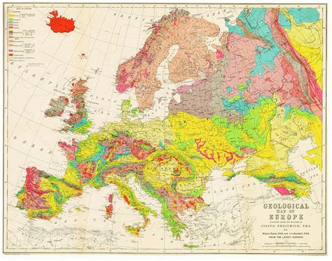 Geological Map Of Europe Photograph by American Philosophical Society ...