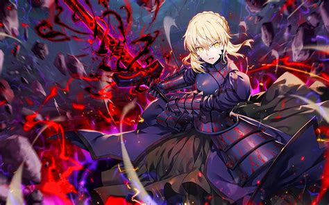 Artoria Pendragon, battle, Fate Grand Order, Saber Alter, artwork, Fate ...