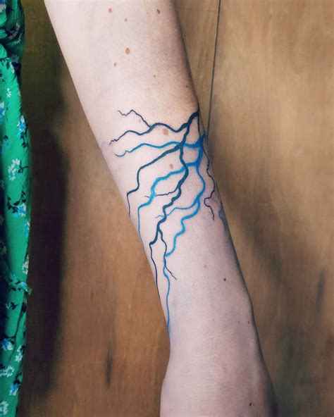 Realistic Lightning Tattoo