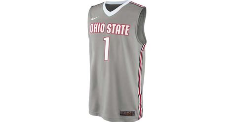 Nike Men'S Ohio State Buckeyes Basketball Jersey in Gray for Men - Lyst