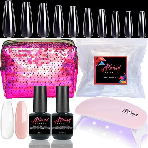 Amazon.com : Gel X Nail Kit - 2 in 1 Nail Glue and Base Coat with Clear ...