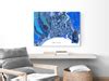 Nice France Map Wall Art Print, Blue Geometric French Europe City Stre — Maps As Art