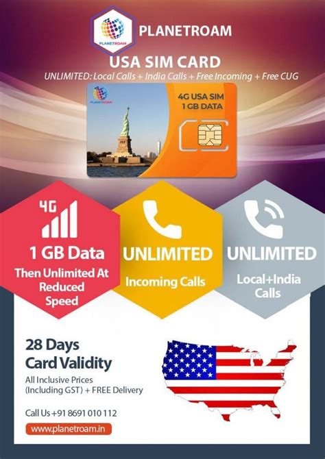 USA SIM Card 1 GB - Rs. 5,599 - International SIM Card