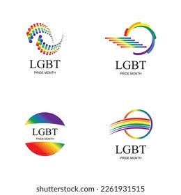 Vector Illustration Lgbt Pride Month Logo Stock Vector (Royalty Free ...