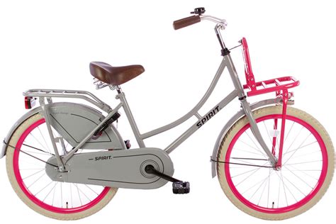 Spirit Omafiets Grijs-Roze 22 inch › Fietsen Company