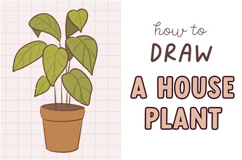 How to Draw a Simple House Plant - Draw Cartoon Style!