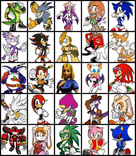 Sonic characters names