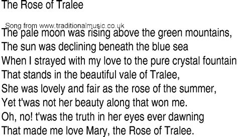 Irish Music, Song and Ballad Lyrics for: The Rose Of Tralee