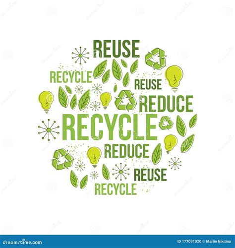 Reuse, Reduce, Recycle Poster Design. Vector, EPS10. Ecology Concept. Stock Vector ...