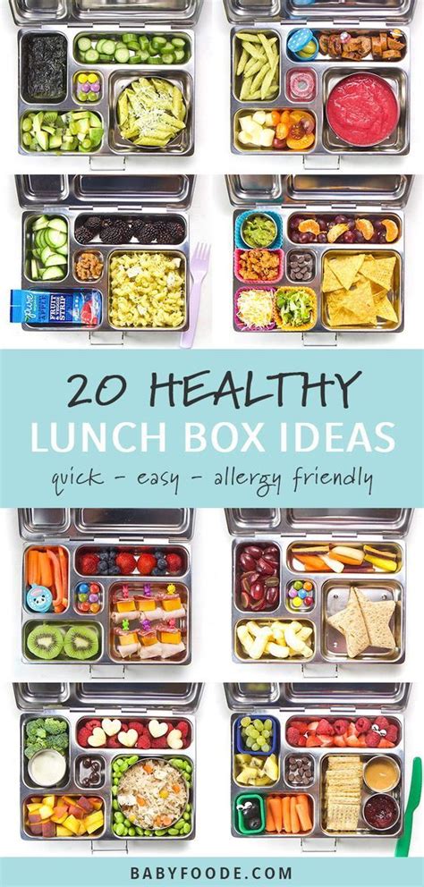 20 Healthy Lunch Box Ideas for Kids | Healthy filling lunch, Easy lunches for kids, Healthy ...