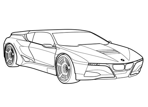 BMW M1 Hommage coloring page - free and printable