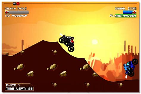 Diesel And Death moto racing game with computer opponent Online Free Games