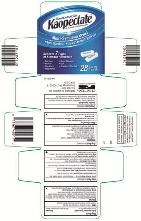 Kaopectate (tablet, film coated) Chattem, Inc.