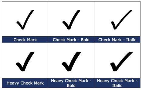 Two checkmark or tick choices in Word, Excel, PowerPoint and Outlook - Office Watch