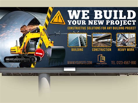 01 Construction Business Billboard Template by OWPictures on Dribbble