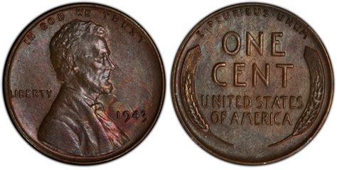 1943 1C Bronze, BN (Regular Strike) Lincoln Cent (Wheat Reverse) - PCGS ...